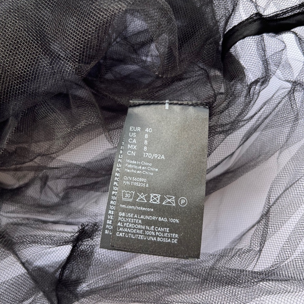 H&M Black Sheer Ruffle Blouse - Picture 15 of 16